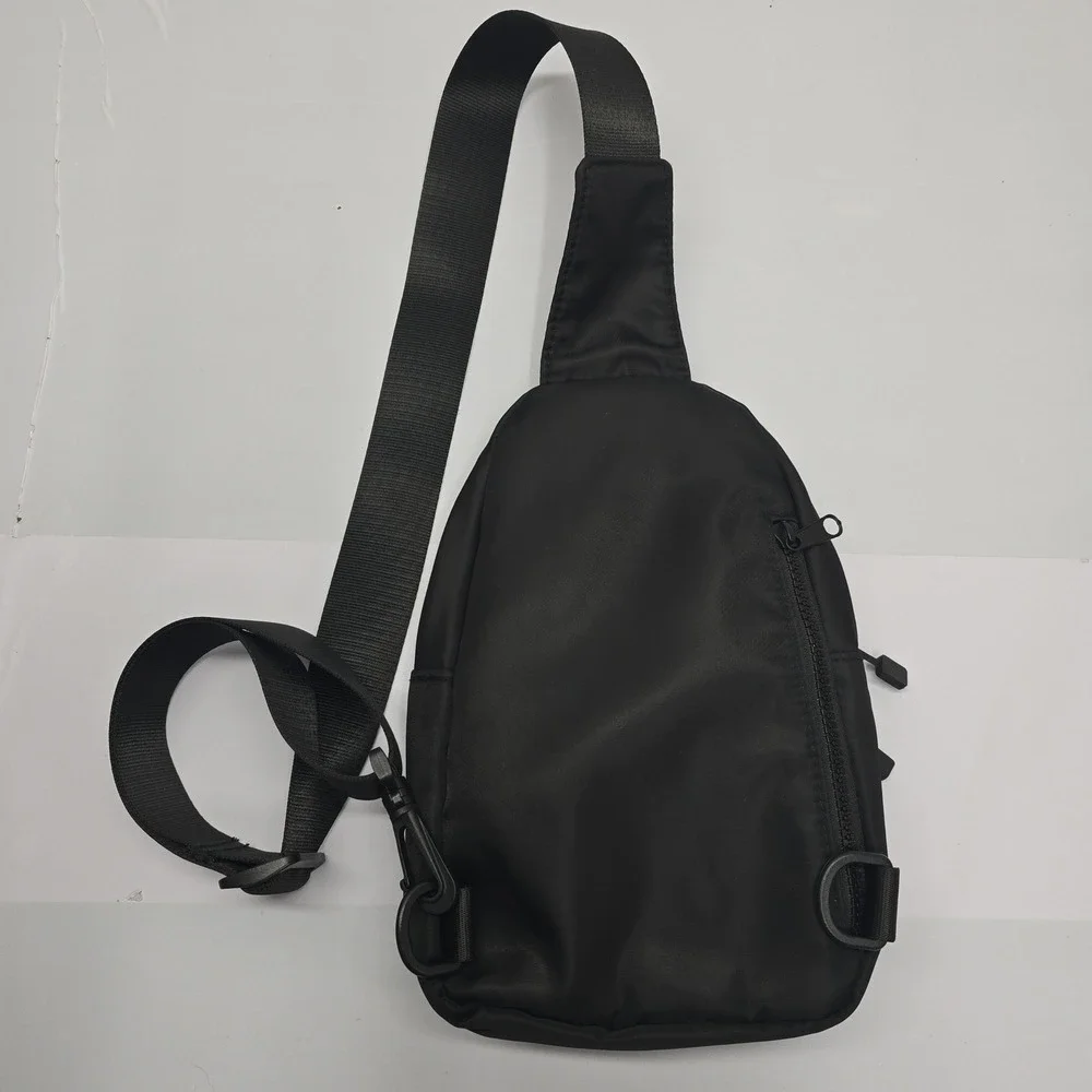 Gogo Black Nylon Sling‎ Bag Mini Backpack Crossbody Travel Utility Pouch